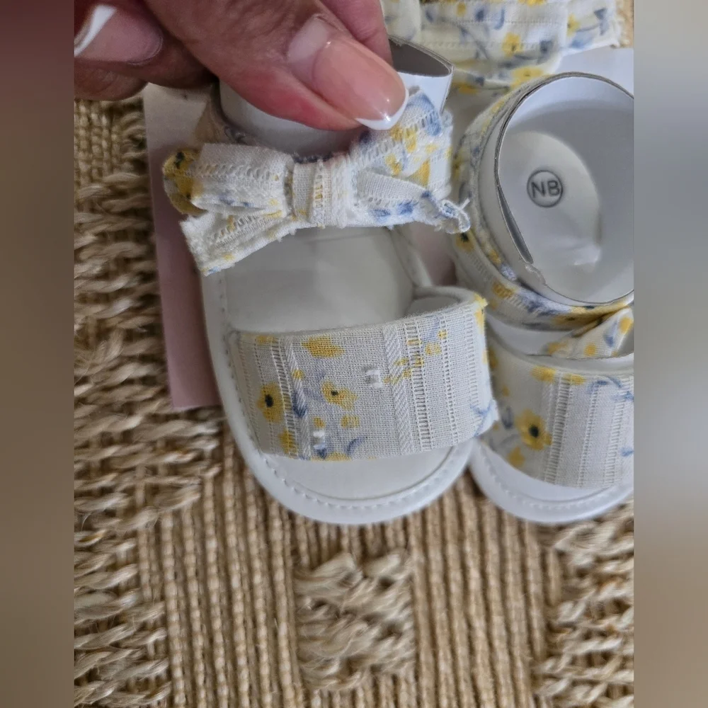 Charming Yellow Floral Baby Sandals